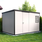 Duramax Flat Roof Building 13ft x 10ft White With Anthracite Trim