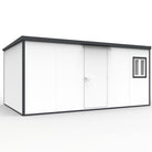 Duramax Flat Roof Building 16ft x 10ft White With Anthracite Trim
