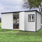 Duramax Flat Roof Building 16ft x 10ft White With Anthracite Trim