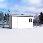 Duramax Gable Roof Building 13ft x 10ft White With Anthracite Trim