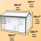 Duramax Gable Roof Building 13ft x 10ft White With Anthracite Trim