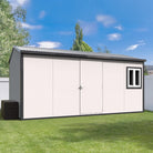 Duramax Gable Roof Building 16ft x 10ft White With Anthracite Trim