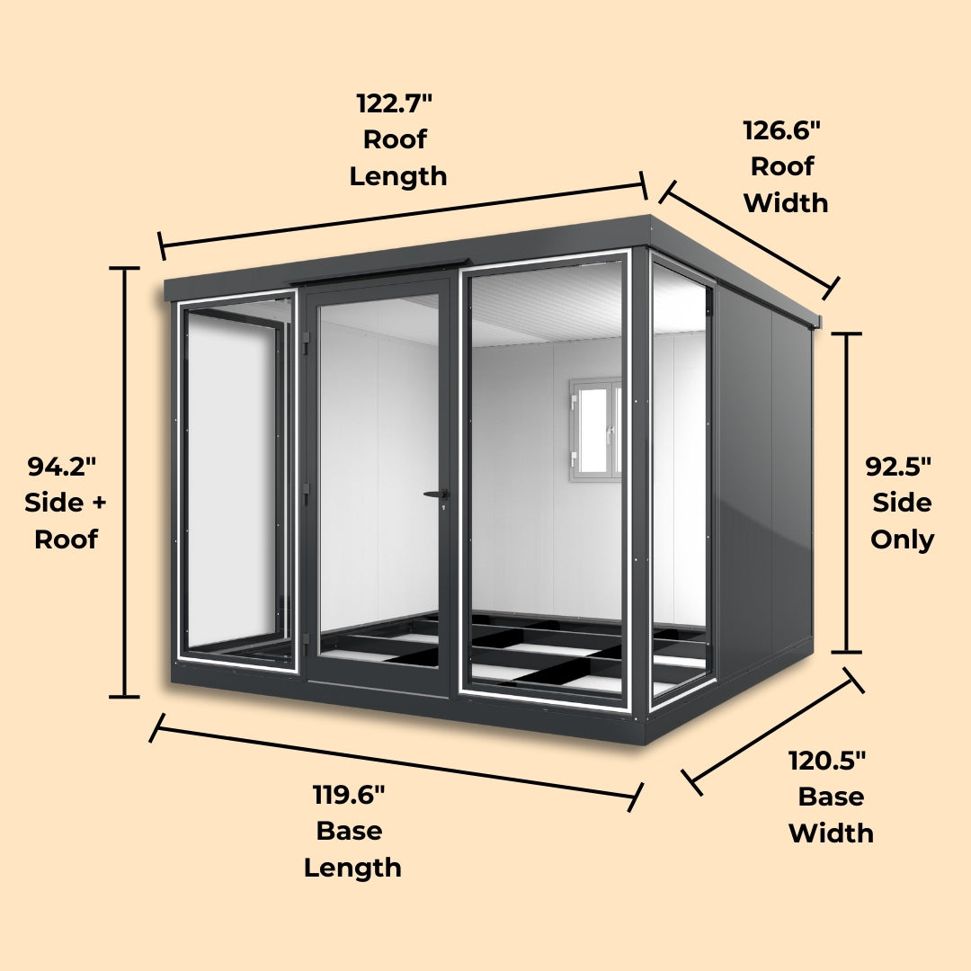 Duramax Garden Glass Home 10ft x 10ft Anthracite Black Grey