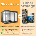 Duramax Garden Glass Home 10ft x 10ft Anthracite Black Grey