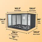 Duramax Garden Glass Home 13ft x 10ft Anthracite Black Grey
