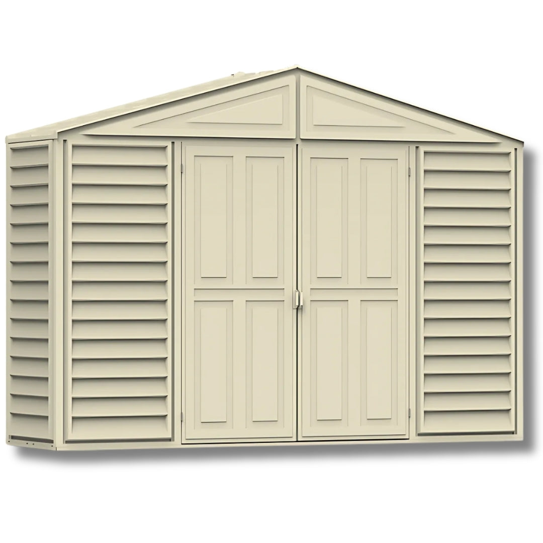 Duramax SidePro Shed 10x3 | Compact Outdoor Storage in Ivory
