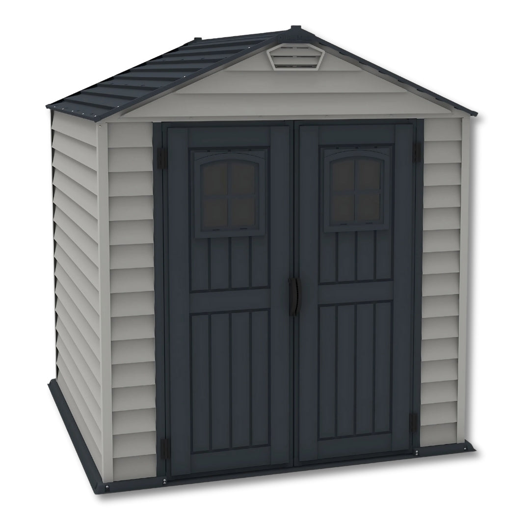 Duramax StoreMax Plus Shed 7ft x 7ft Adobe & Dark Grey